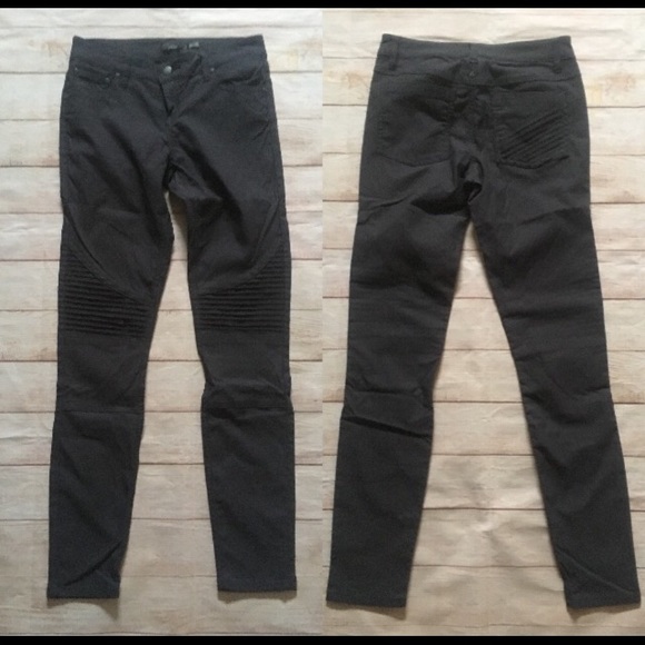 Prana Brenna coal gray skinny moto pant stretch - Picture 2 of 7